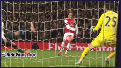 Goal Cazorla - Arsenal 1-0 Tottenham - 04-01-2014 Highlights