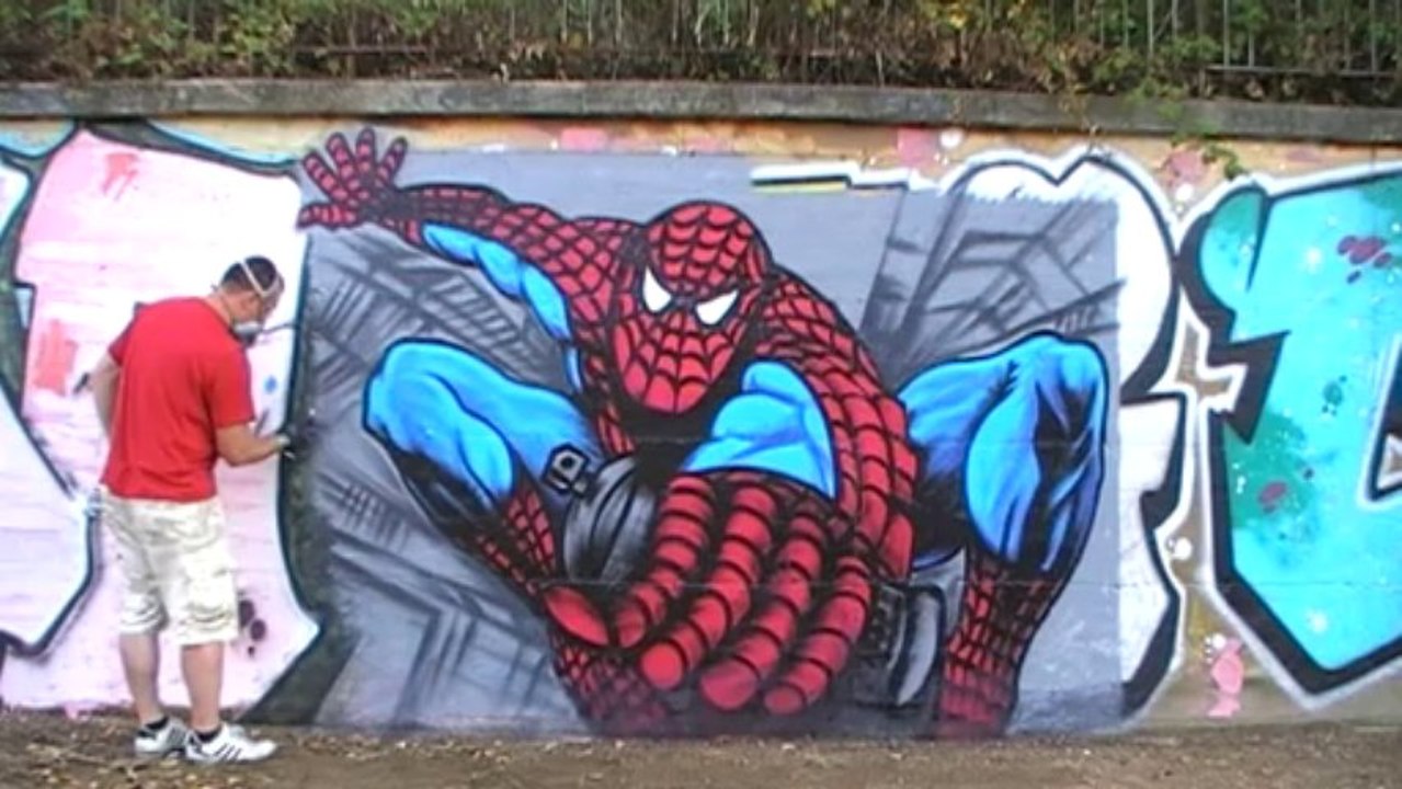 Réalisation Spiderman Lloret de Mar-Espagne Septembre 2013