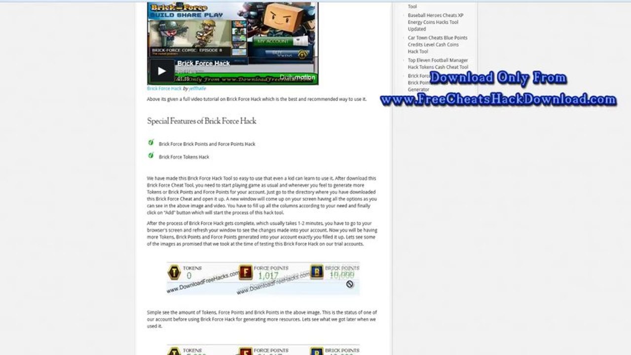 Brick Force Hack 2014 Updated (No Survey)