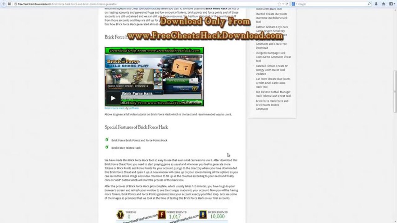 Brick Force Hack Brick Points Tokens Hack Tool (2014 Updated)