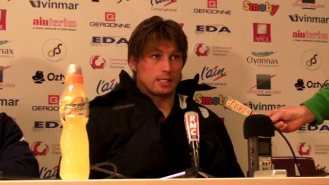 Rugby Top 14 - Dimitri Szarzewski réagit après Oyonnax - Racing Métro