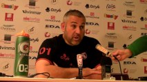 Rugby Top 14 - Christophe Urios  réagit après Oyonnax - Racing Métro (1ère partie)