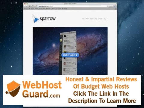 Setting Up Sparrow EMail With Your RAGE Web Hosting E-mail Address