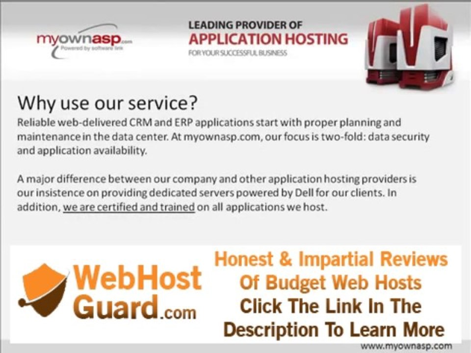 My Own Asp - Application & Quickbooks Hosting Service