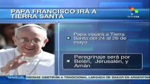 Anuncia Papa Francisco visita a Tierra Santa en 2014