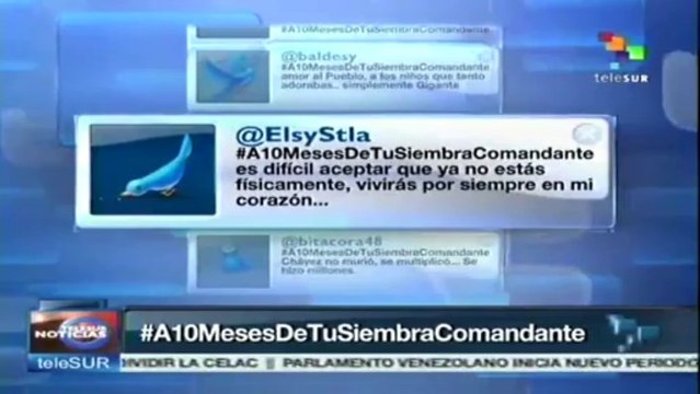 Recuerdan en twitter legado de Chávez a 10 meses de su partida física