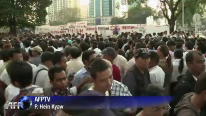 Myanmar protesters call for end to harsh laws