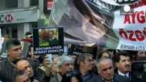 Gazeteciler Suriye'de kaçırılan Aygün için yürüdü