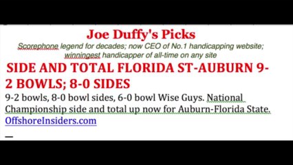 Handicapping Picks Florida State vs Auburn Odds BCS Championship