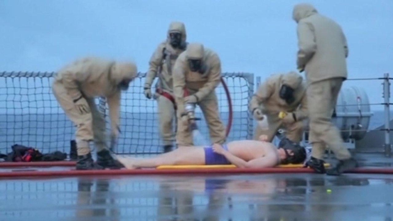 At-sea training exercises begin for transporting Syria's chemical weapons