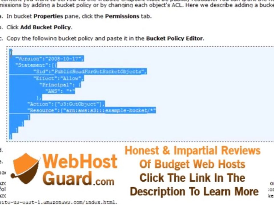 Hosting Websites on Amazon S3