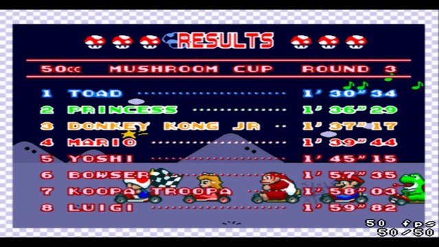 Super Mario Kart - Filter HQ - Snes9x TestBuild 2011/11/12 x64