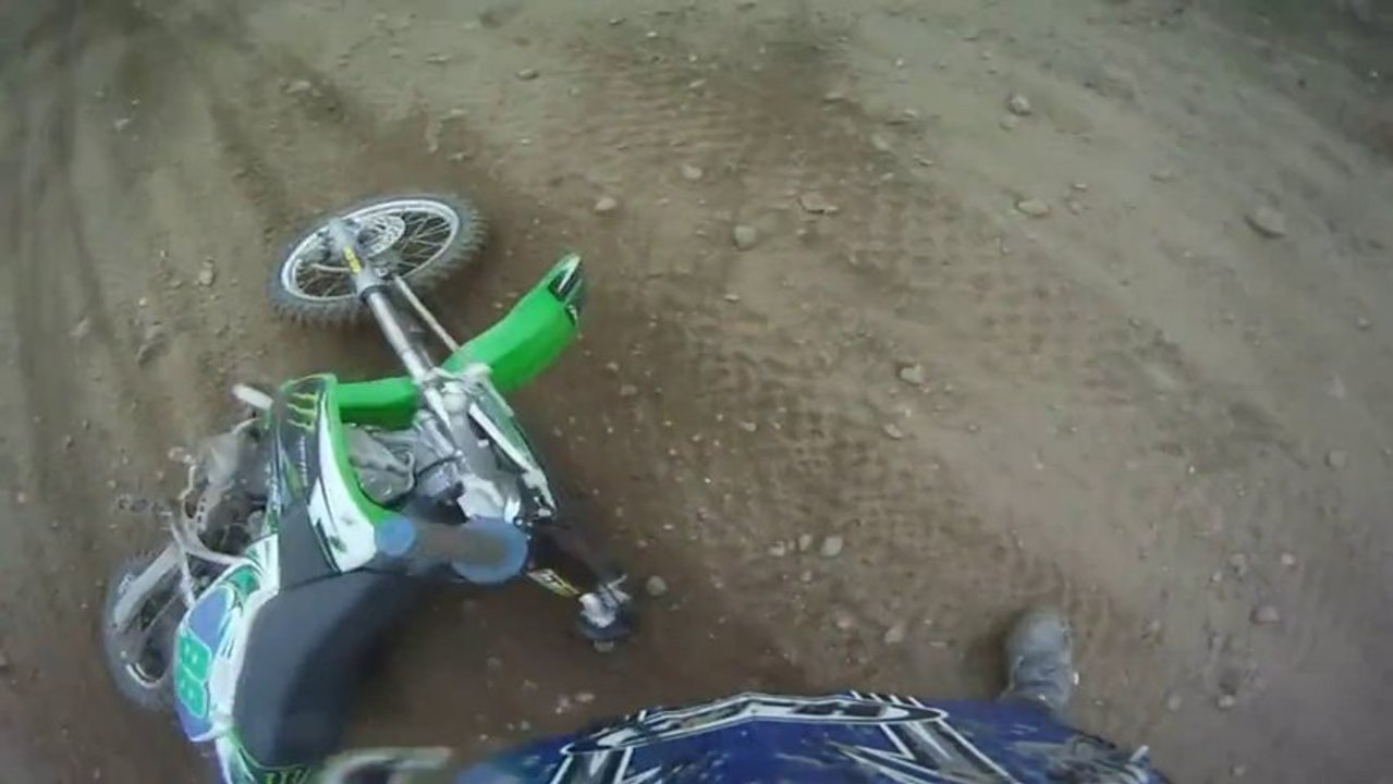 GoPro HD Motocross Race Hard Crash