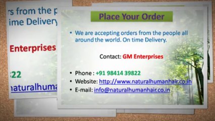 Indian Natural Human Hair Exporter - GM Enterprises