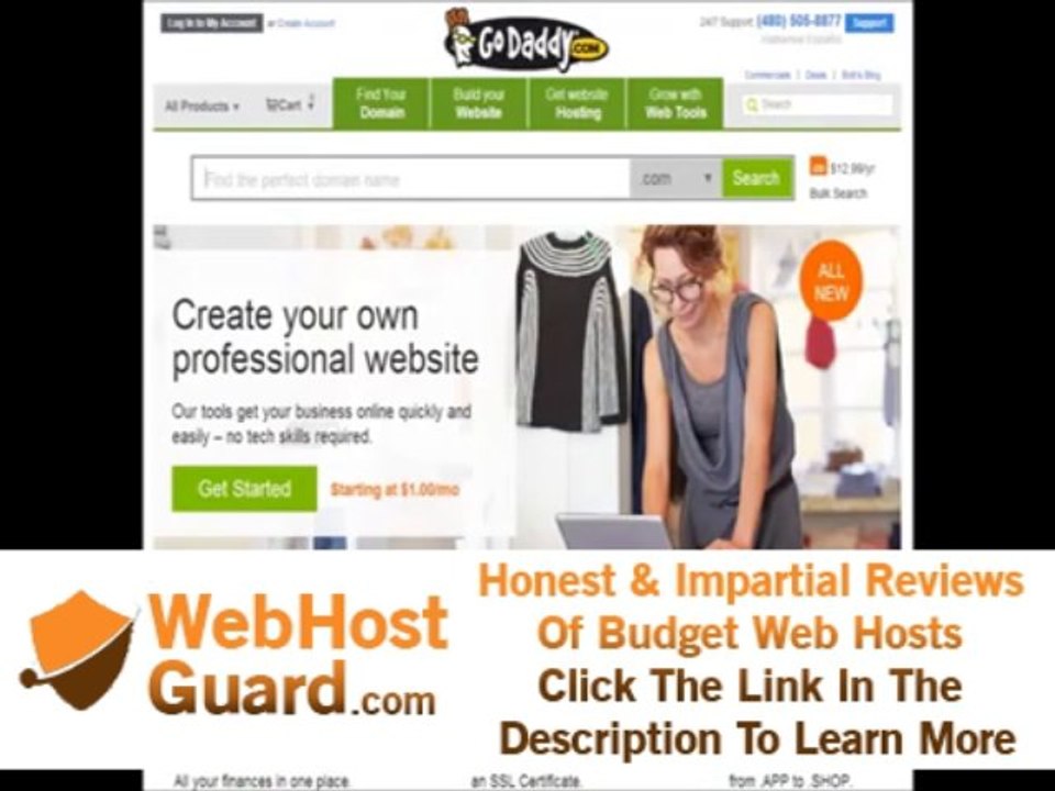 Godaddy Review | $1.99 monthly hosting w/ domain