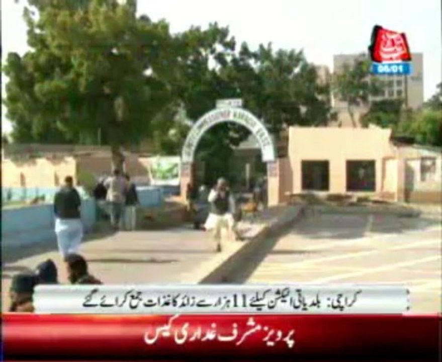 Candidates filing nomination papers for Karachi LB polls