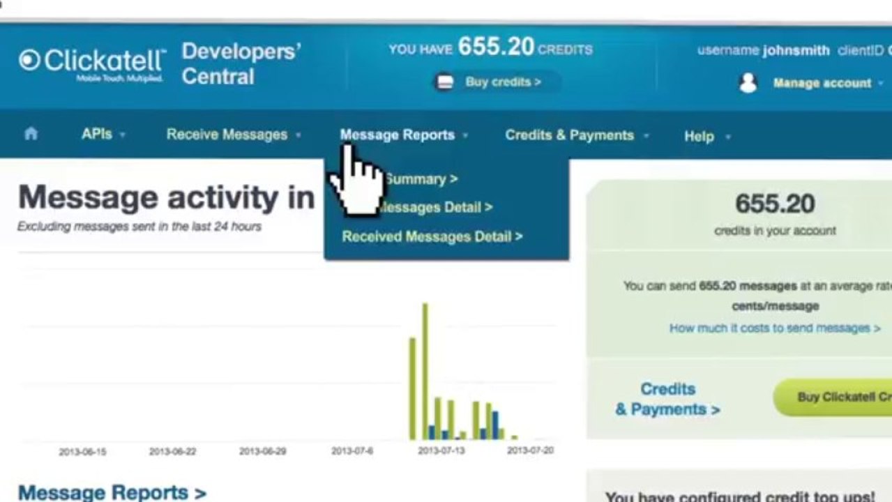 The new Developers' Central | Clickatell