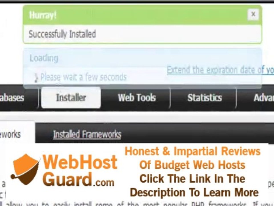 How to install a framework - OzeVision Web Hosting Tutorial