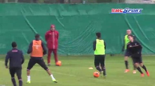 Football / Le premier entraînement de Guillaume Hoarau avec les Girondins de Bordeaux. - 06/01