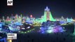 Festival de la Glace : une ville construite en glace illuminée. Magique!