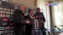 Football / La présentation de Guillaume Hoarau à Bordeaux. - 06/01