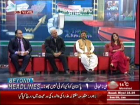 Beyond Headlines (Mahiren e Falkiyat Ki Khasusi Guftgu ) 5th January 2014 Part-1
