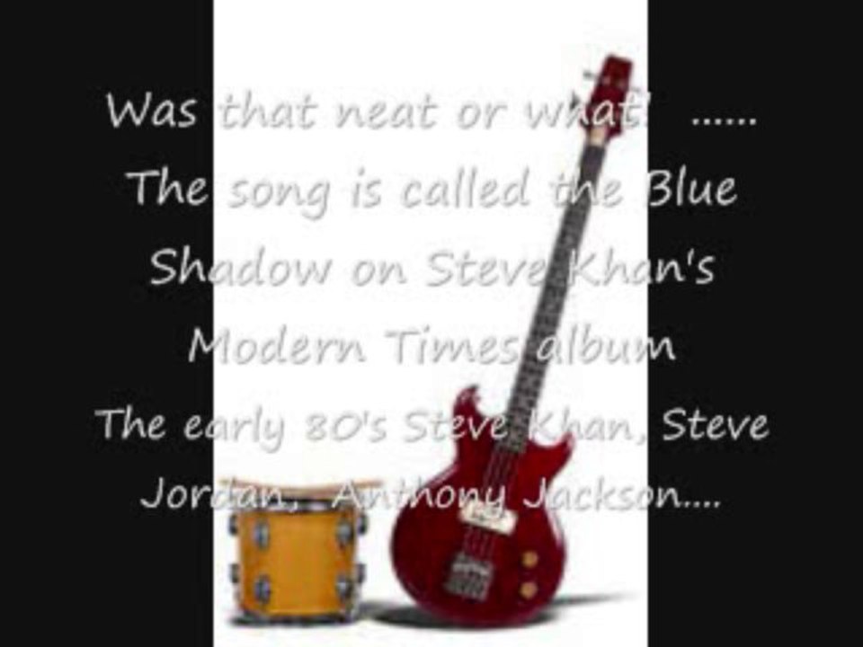 For bass players and drummers I