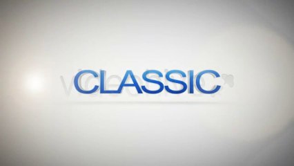 Classic Clean 3d Opener - After Effects Template
