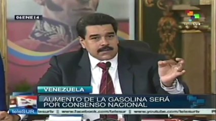 Aumento a gasolina será por consenso nacional, asegura pdte. Maduro