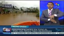 Unas 220 casas inundadas en Reino Unido por fuertes lluvias