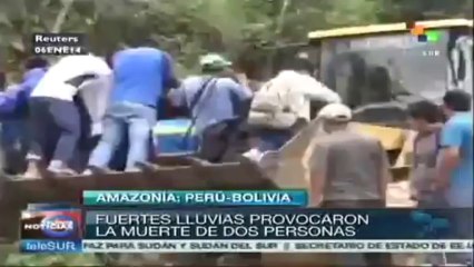 Fuertes lluvias en Amazonía peruana y boliviana, hay 2 muertos