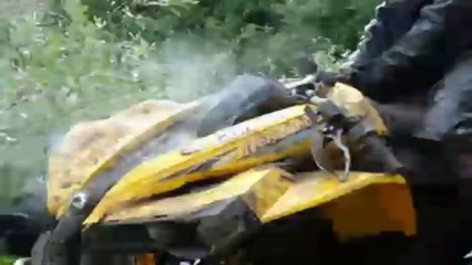 Atv Roll Over - Quad Gets Wrecked