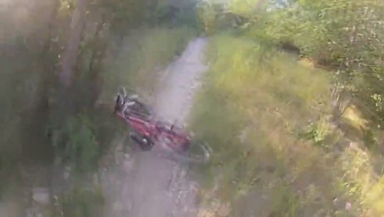 Mountain Bike Trail Riding Crash