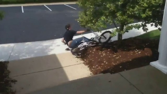 BMX Trick FAIL - Kid Faceplants Into A Tree!