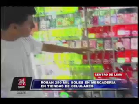 Ladrones roban 250 mil soles en celulares de galería en el Cercado de Lima