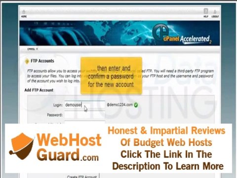 How to create additional FTP accounts in cPanel - Static Data Hosting