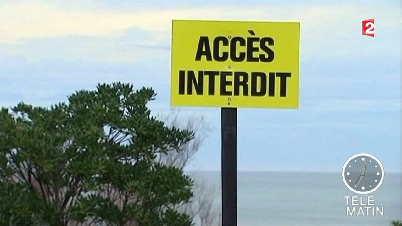 Promenade interdite sur certaines plages de l'Atlantique