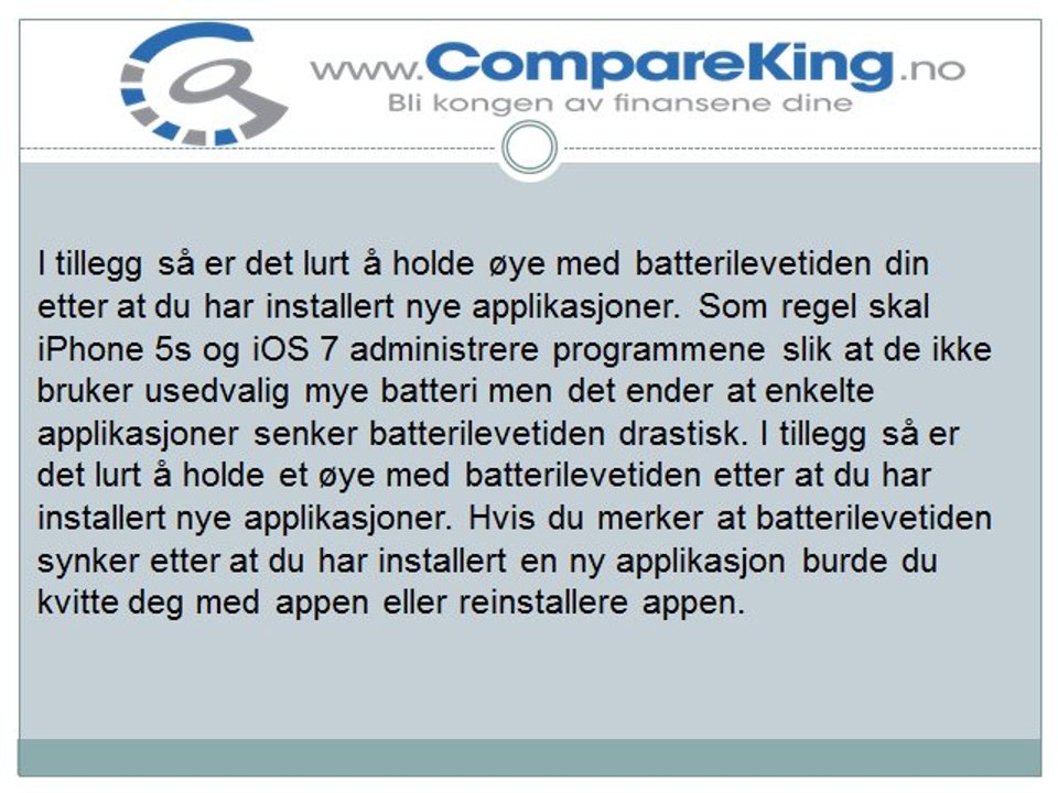 4 Ting Som ødelegger for iPhone 5s av CompareKing.no
