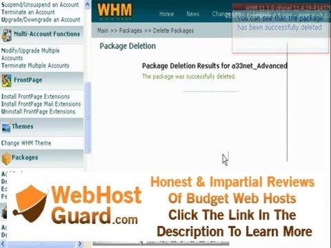 Managing your hosting packages in whm