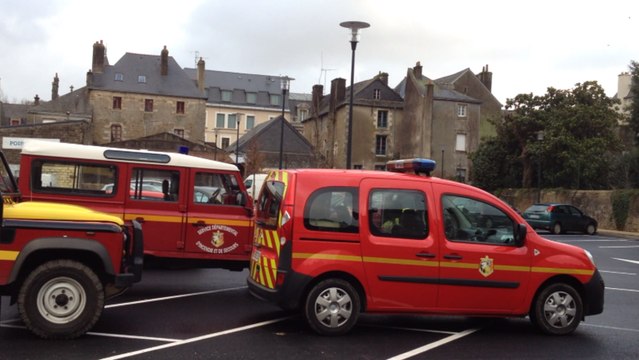 Quimperlé: la sécurité civile sur le pont