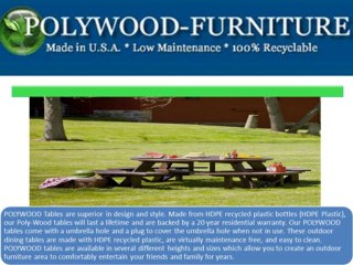 Polywood Furniture Miami Springs