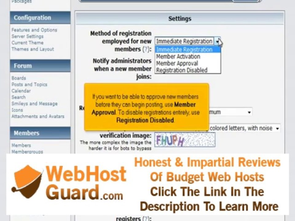 How to change member registration settings in SMF | FastDot Cloud Hosting