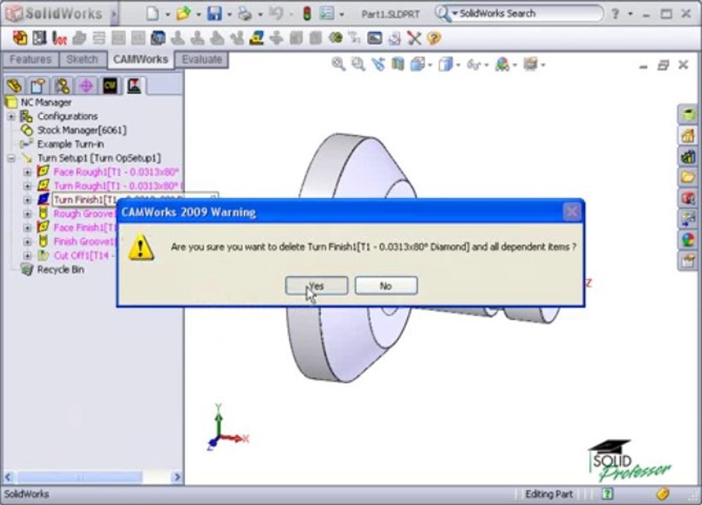 2-8 Turning -Generating an Operation Plan (CAMWorks Tutorials)