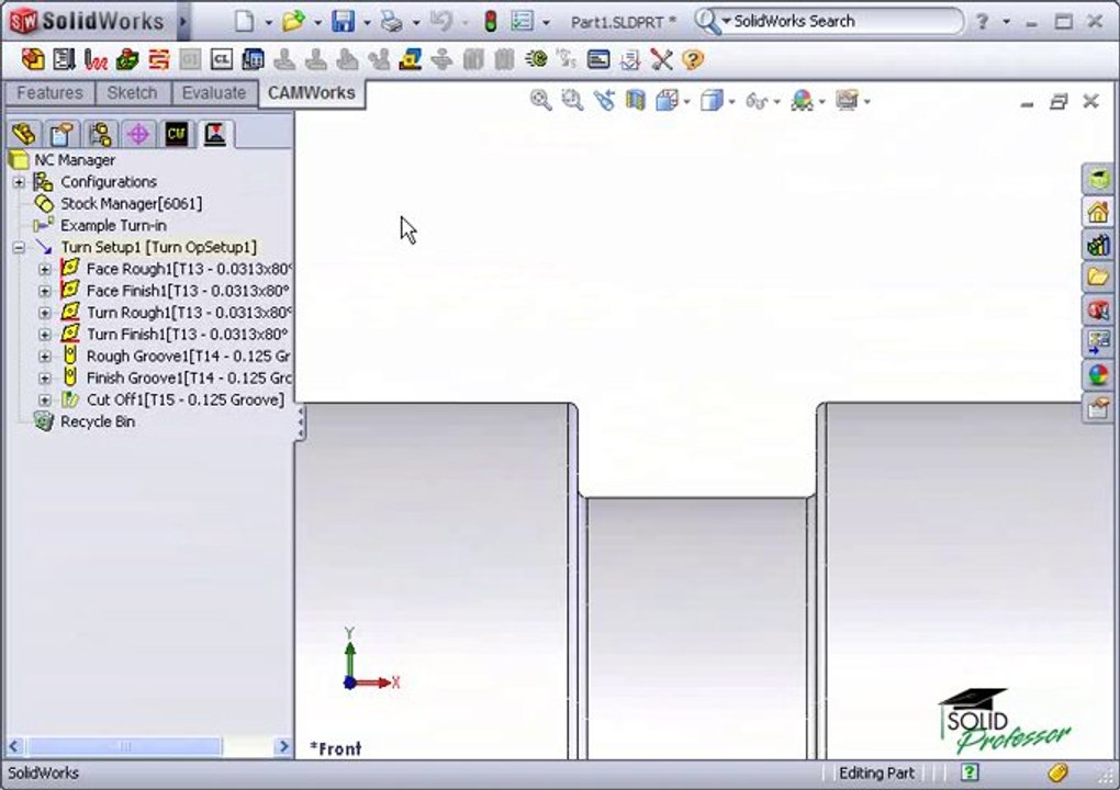 2-14 Turning -Rough Grooving Options (CAMWorks Tutorials)