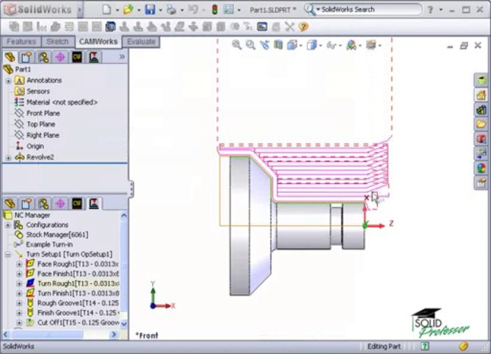 2-17 Turning-Lead In Lead Out Optins (CAMWorks Tutorials)
