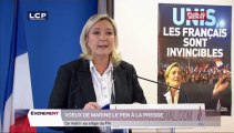 Voeux de Marine Le Pen à la presse