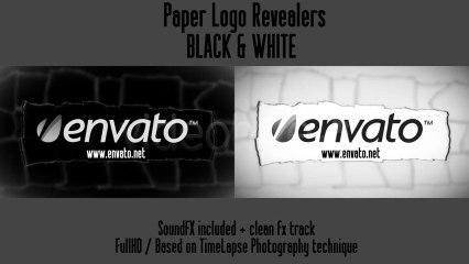 Paper Logo Revealers Black and White - After Effects Template