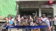 Médias menacés en Birmanie: manifestation de journalistes