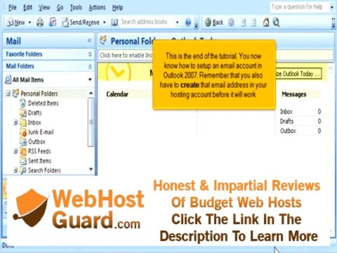 Web Hosting - Setting Up Email in Outlook 2007 by oryon.net