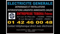 0142460048 - ELECTRICIEN SPECIALISTE DU DEPANNAGE 24/24 7/7 - PARIS 7eme